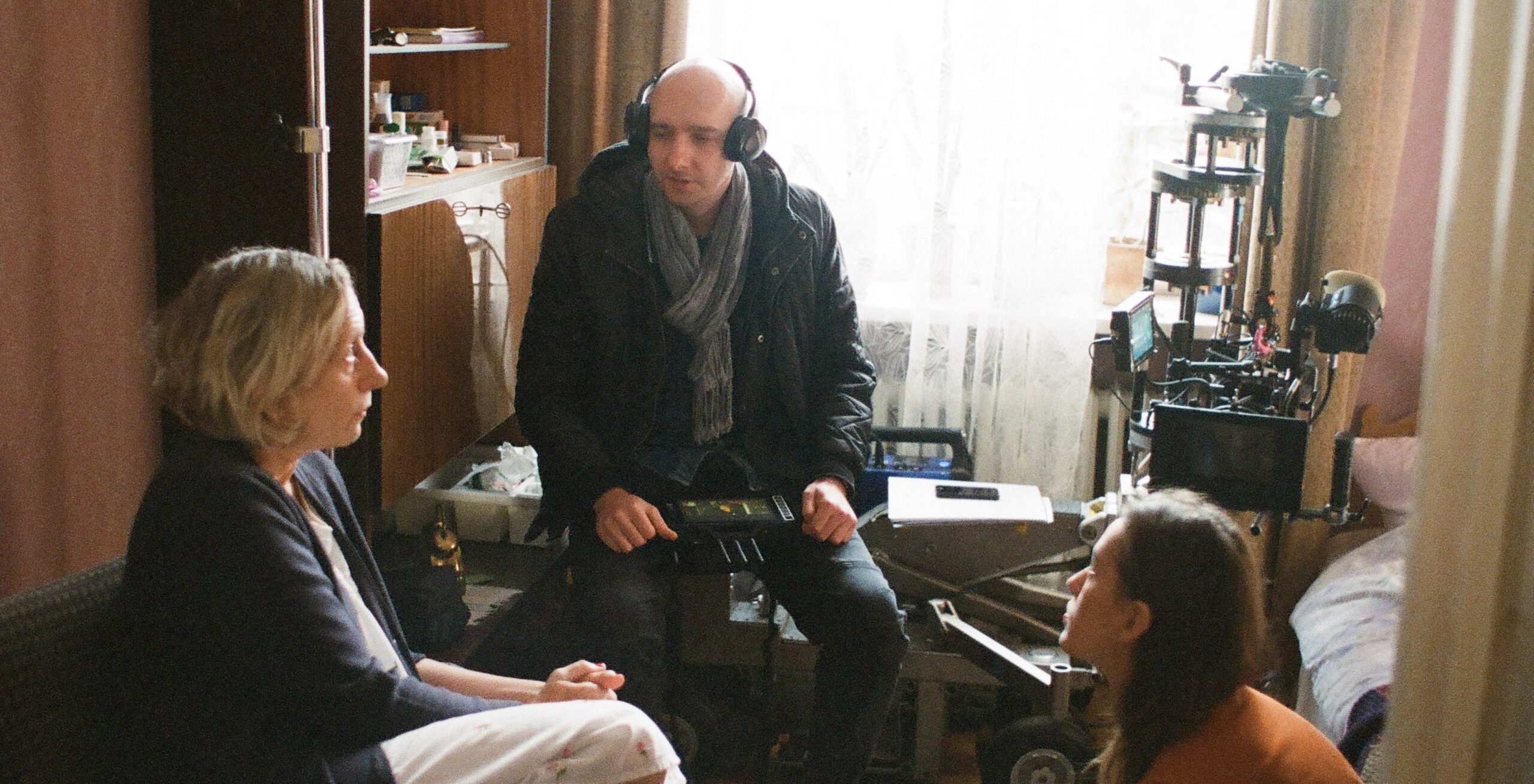 Piotr Zlotorowicz on the camera during the shoot of his feature debut Faithbreaker, 2019